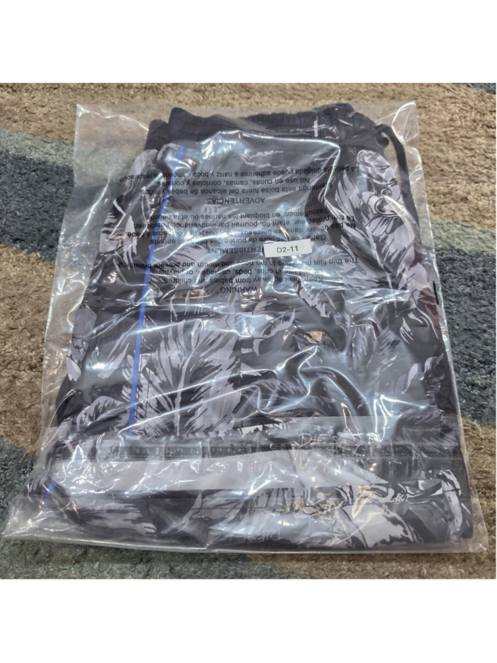 Diesel Beachwear Swim Trunks Mens S Black Tropical Print Drawstring Shorts - Picture 7 of 7